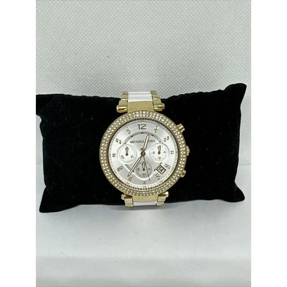 Michael Kors Parker MK6119 Women's Two Tone Analog Dial Quartz Wrist Watch NUL63